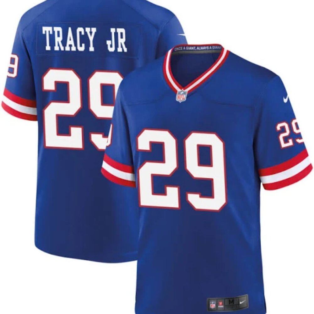 29 Tyrone Tracy Jr Royal Stitched Jersey